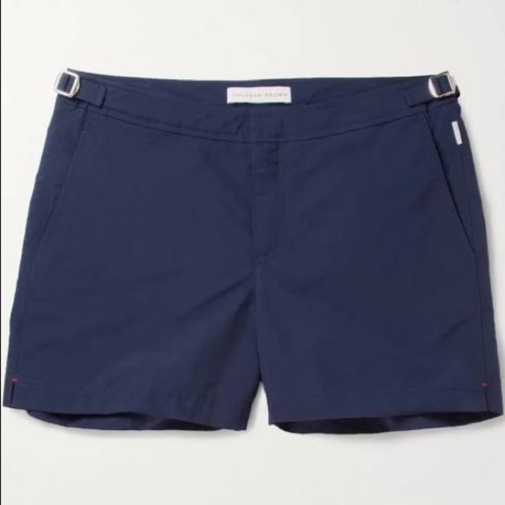 NWOT Orlebar Brown SETTER Navy Shorter-Length Swim Shorts, Size 30